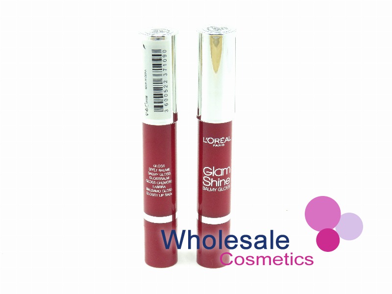 6 x L'Oreal Glam Shine Balmy Gloss - 909 MAD FOR POMEGRANATE
